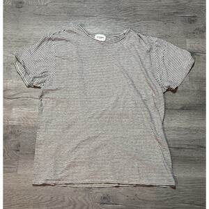 Octobre Editions Women’s Short Sleeve Shirt Linen Blend Striped Textured Sz L